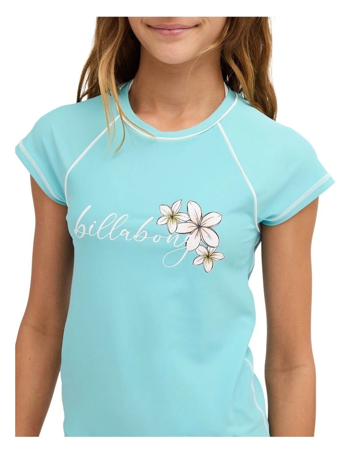 Girls 8-16 Saltwater Soul Rashguard In Misty Blue image 4