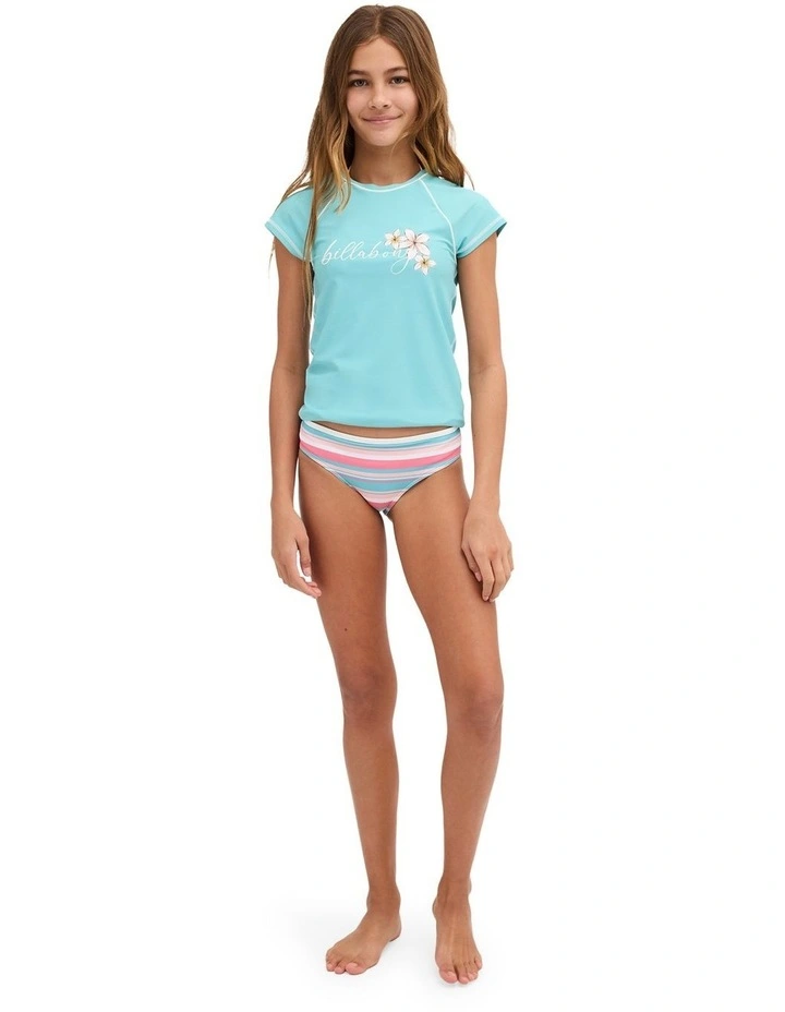 Girls 8-16 Saltwater Soul Rashguard In Misty Blue image 5