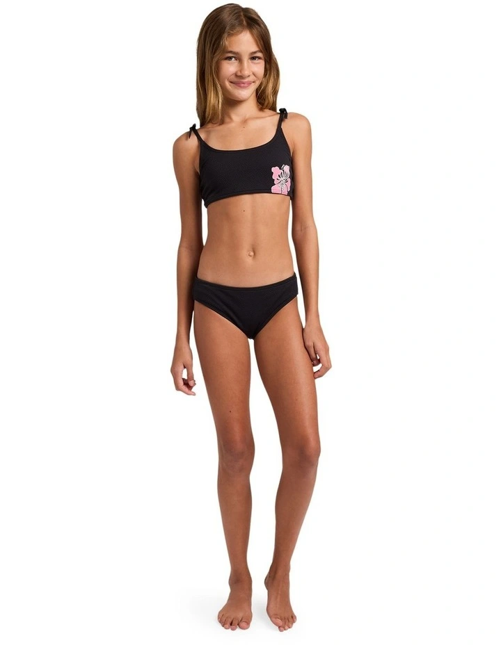 Girls 8-16 Waterlily Two Piece Swimsuit In Black Pebble image 5
