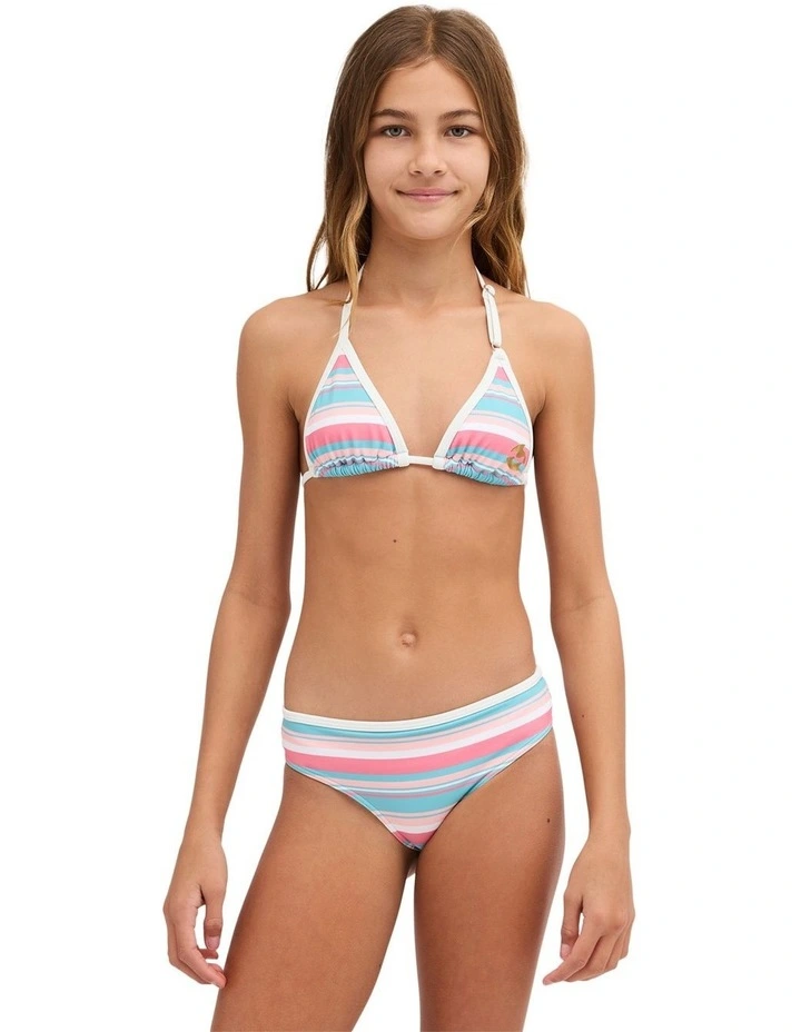 Girls 8-16 Forest Stripe Tri Two Piece In Multi image 1