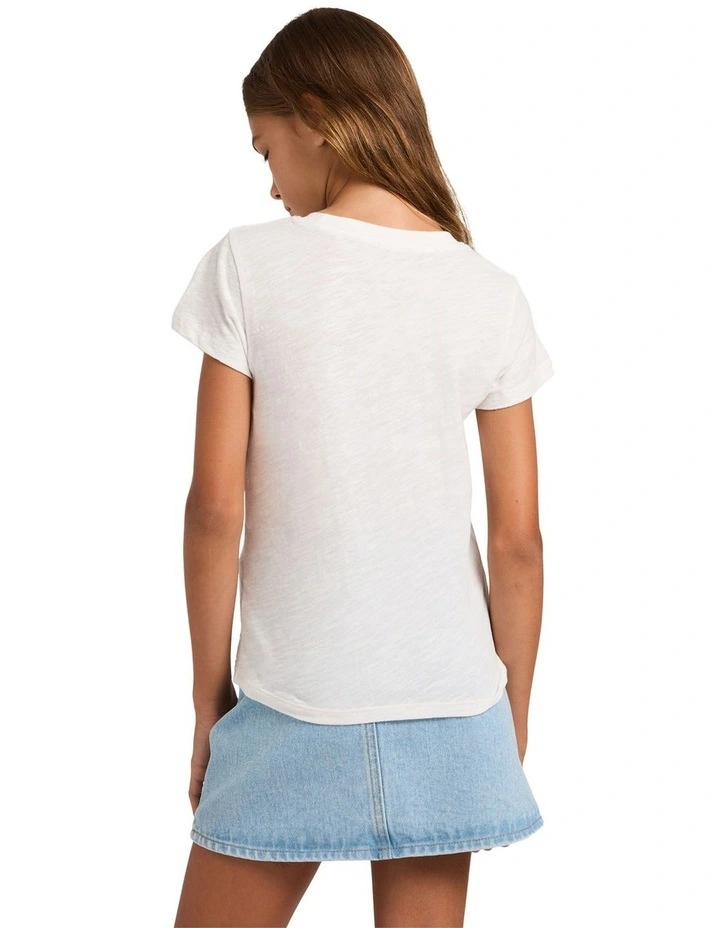 Girls 8-16 Waterlily T-Shirt In Salt Crystal image 2