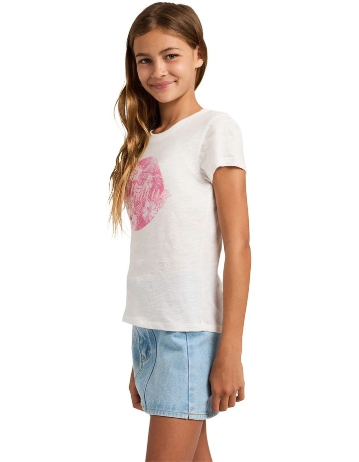 Girls 8-16 Waterlily T-Shirt In Salt Crystal image 3