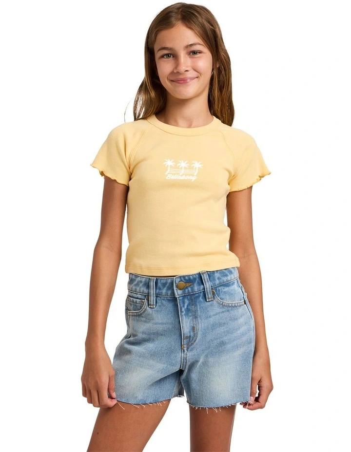 Girls 8-16 Palm Dreams Ringer T-Shirt In Sunbeam image 1