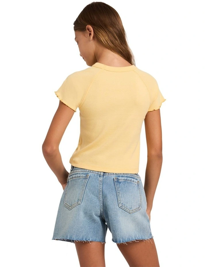 Girls 8-16 Palm Dreams Ringer T-Shirt In Sunbeam image 2