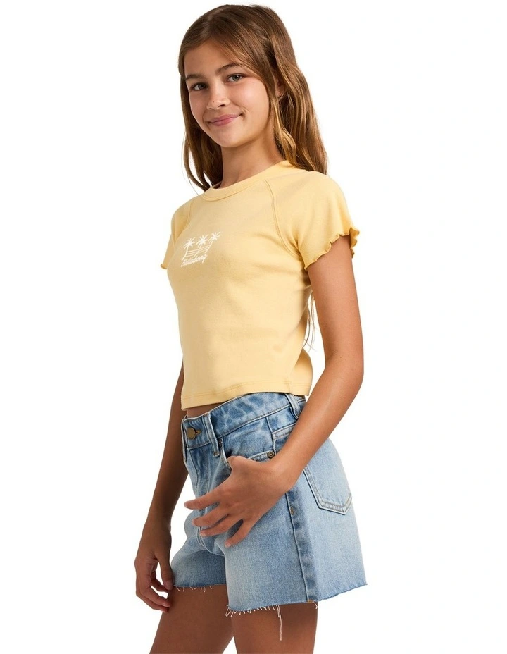 Girls 8-16 Palm Dreams Ringer T-Shirt In Sunbeam image 3