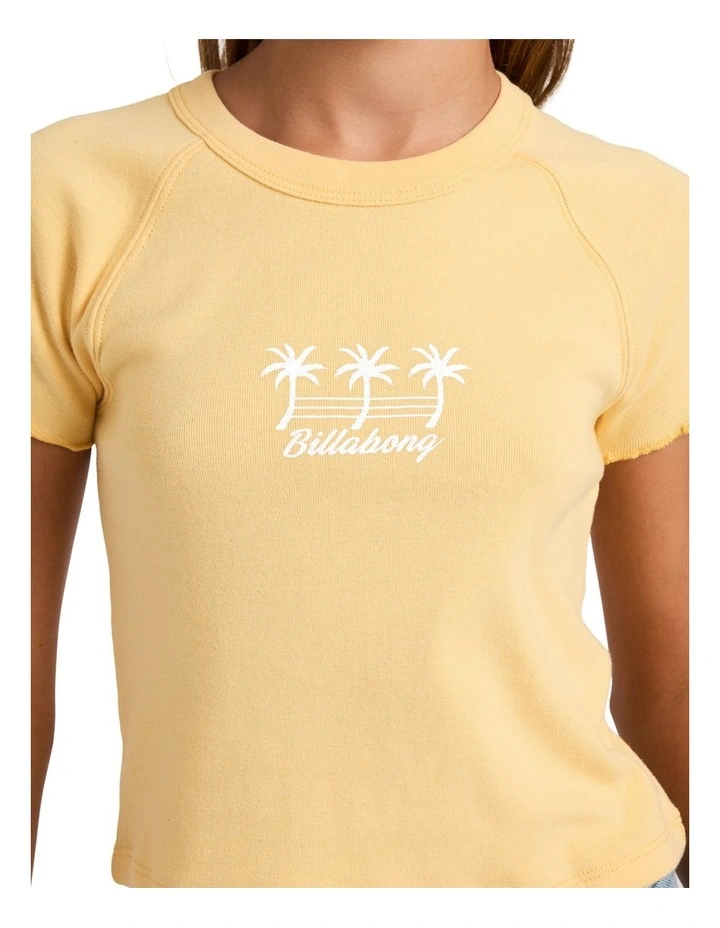 Girls 8-16 Palm Dreams Ringer T-Shirt In Sunbeam image 4