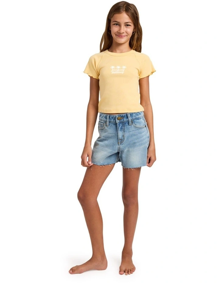 Girls 8-16 Palm Dreams Ringer T-Shirt In Sunbeam image 5