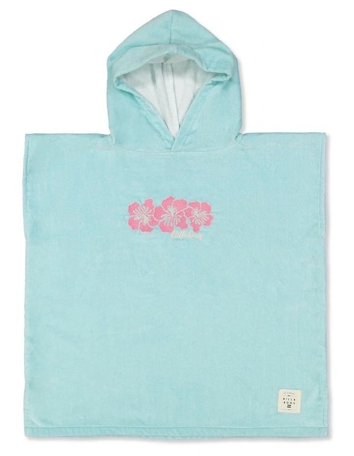 Girls 2-7 Little Lillies Hooded Towel In Plume Blue image 1