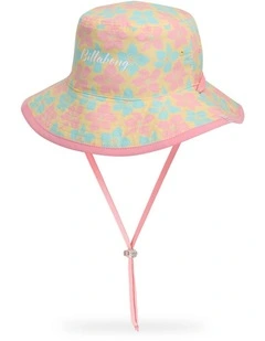 Girls 2-7 Sun Petals Reversible Wide Brim Hat In Plume Blue
