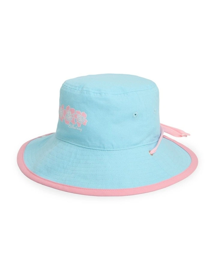Girls 2-7 Sun Petals Reversible Wide Brim Hat In Plume Blue image 3