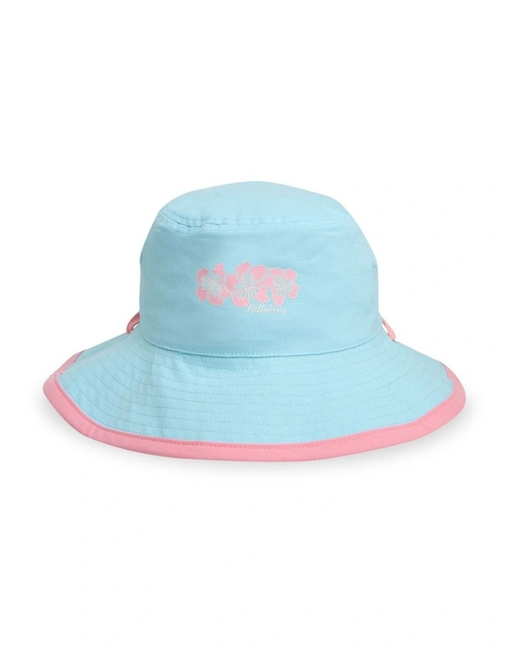 Girls 2-7 Sun Petals Reversible Wide Brim Hat In Plume Blue image 4
