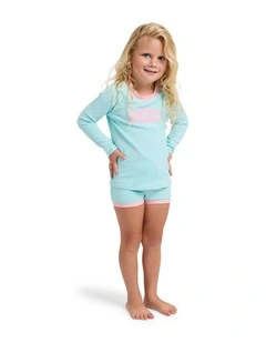 Girls 0-5 Little Lillies Sunshirt Set In Plume Blue