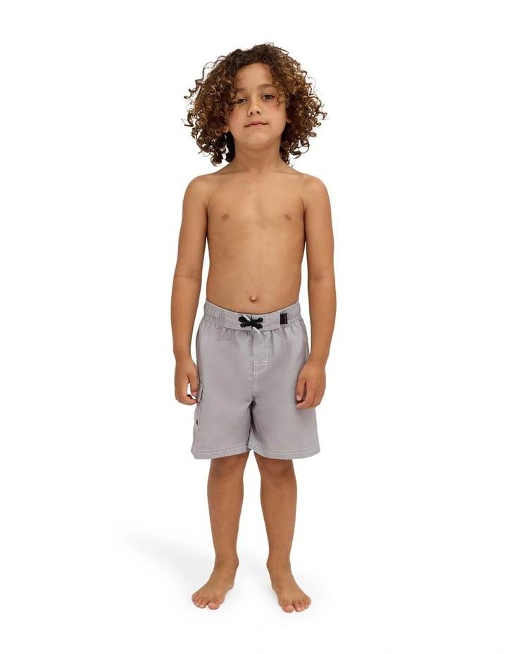 Boys 0-7 Groms Throw On 13 Inch Boardshorts In Ash image 1