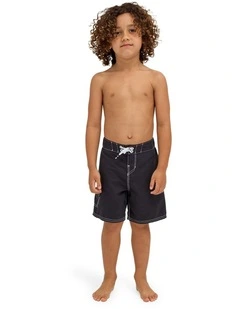 Boys 0-7 Groms Flare 13 Inch Boardshorts In Black