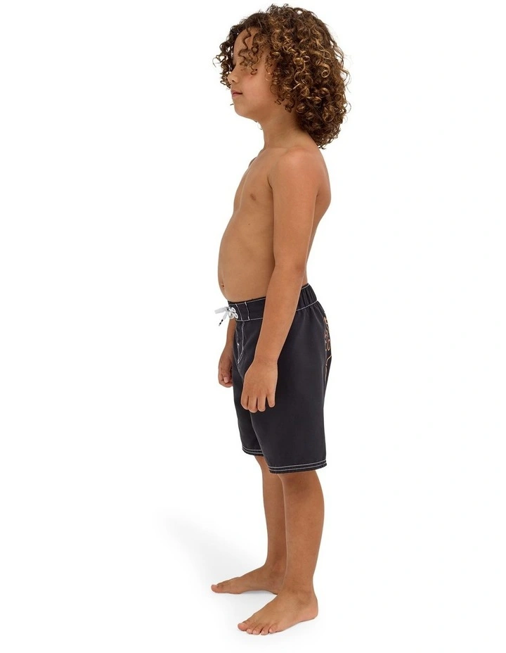 Boys 0-7 Groms Flare 13 Inch Boardshorts In Black image 3
