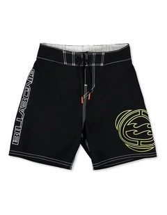 Boys 0-7 Groms Spec 73 Pulse OG 13 Inch Boardshorts In Off Black