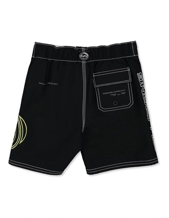 Boys 0-7 Groms Spec 73 Pulse OG 13 Inch Boardshorts In Off Black image 2