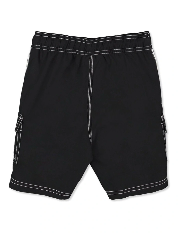 Boys 0-7 Groms Throw On 3.0 13 Inch Boardshorts In Black/Grey image 2