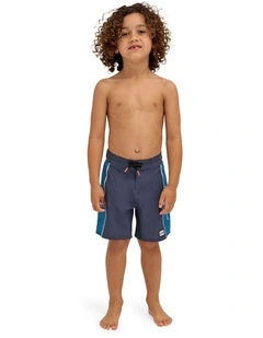 Boys 0-7 Groms D Bah 2.0 Pro 13 Inch Boardshorts In Aged Indigo