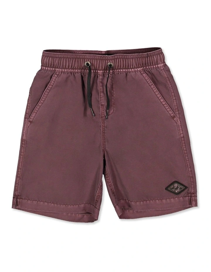 Boys 0-7 All Day Overdyed Layback 13 Inch Boardshorts In Port image 1
