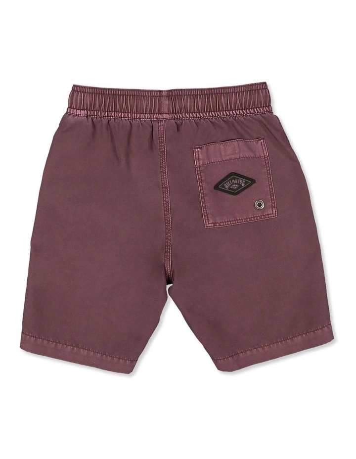 Boys 0-7 All Day Overdyed Layback 13 Inch Boardshorts In Port image 2
