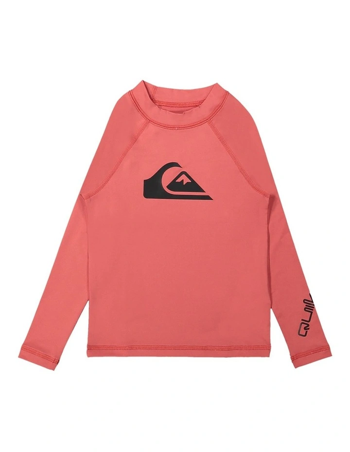 All Time Long Sleeve UPF 50 Rash Vest in Mineral Red image 1