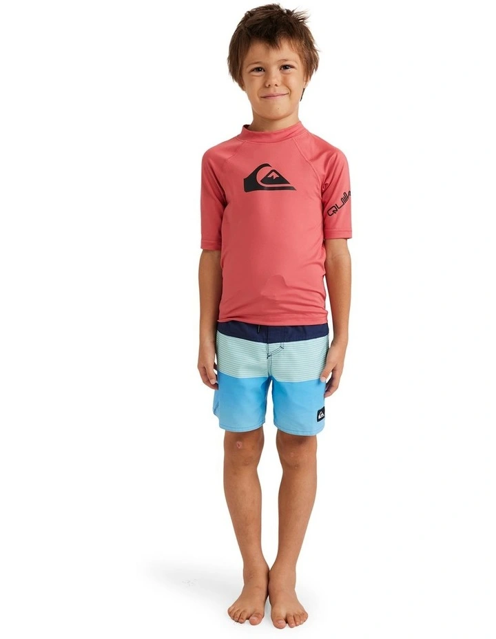 All Time Short Sleeve Rash Vest in Mineral Red image 1