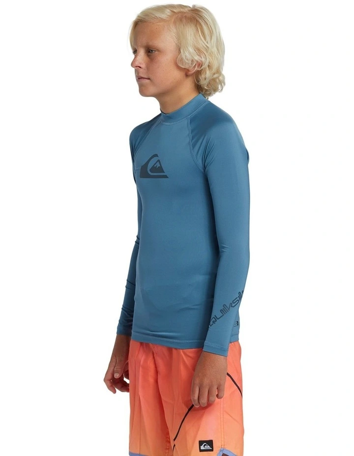 All Time Long Sleeve UPF 50 Rash Vest in Aegean Blue image 3