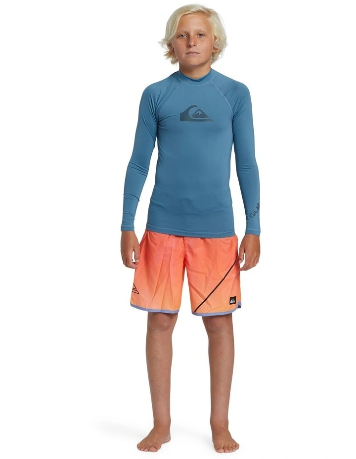 All Time Long Sleeve UPF 50 Rash Vest in Aegean Blue image 5