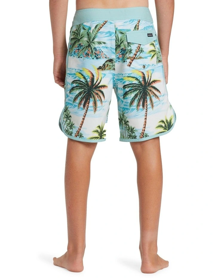 Highline Scallop Board Shorts Aquifer in Blue image 2