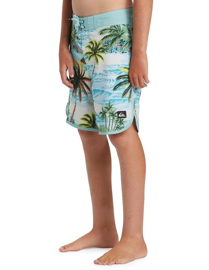 Highline Scallop Board Shorts Aquifer in Blue image 3