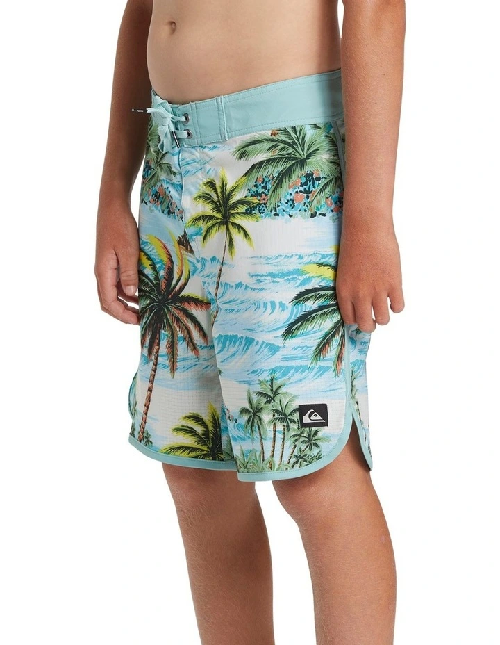 Highline Scallop Board Shorts Aquifer in Blue image 4