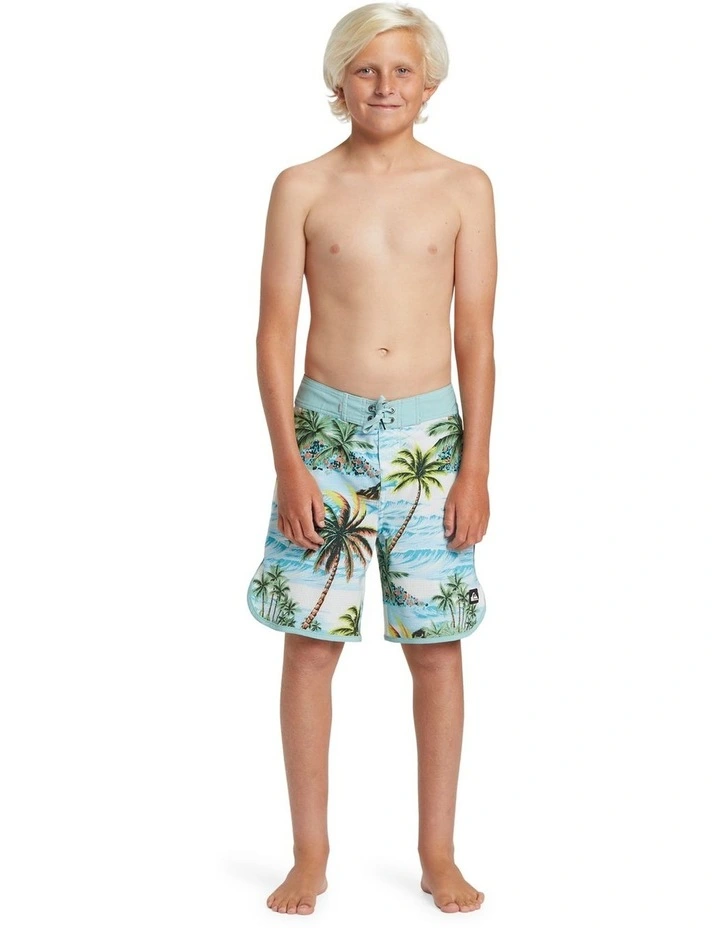 Highline Scallop Board Shorts Aquifer in Blue image 5