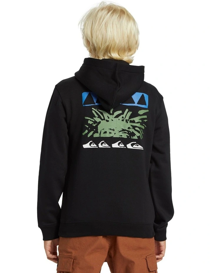 Graphic Pullover Hoodie in Black image 2