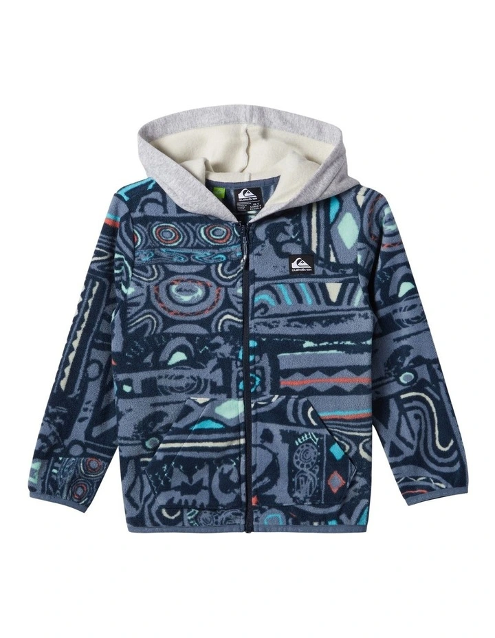 Surf Days Zip-Up Hoodie in Grey image 1