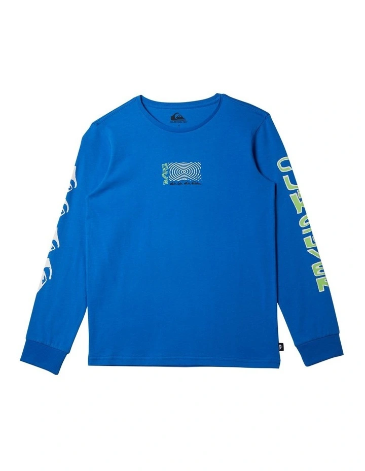 Warped Long Sleeves T-Shirt in Nebulas Blue image 1