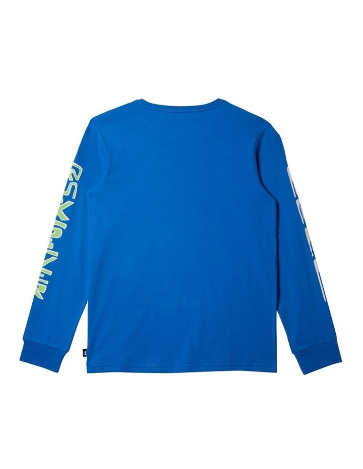 Warped Long Sleeves T-Shirt in Nebulas Blue image 2