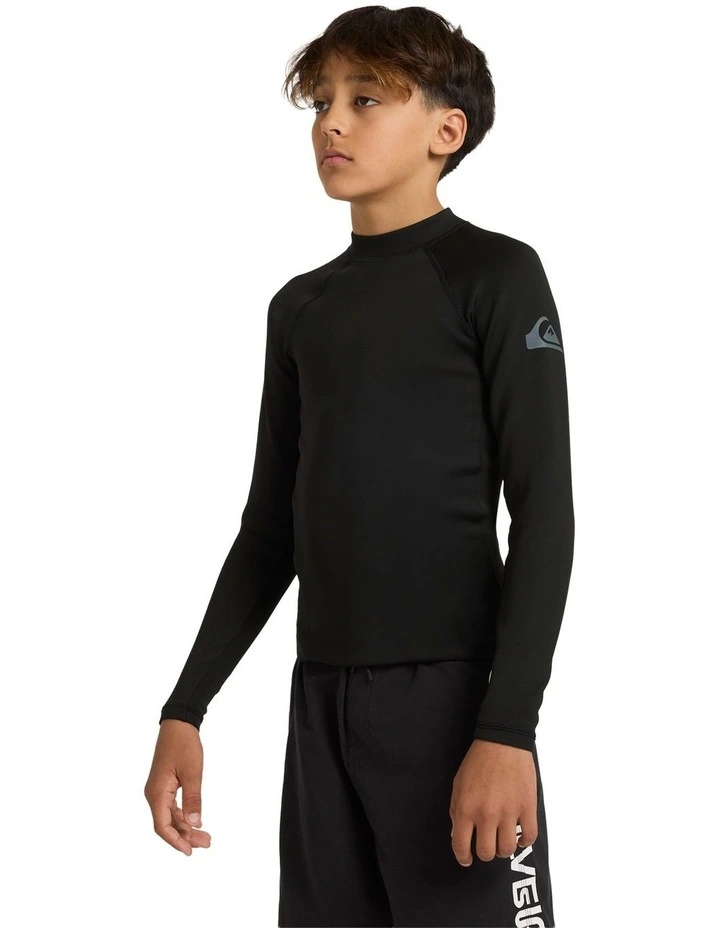 Everyday Heat Long Sleeve Rash Vest (8-16 Years) in Black image 3