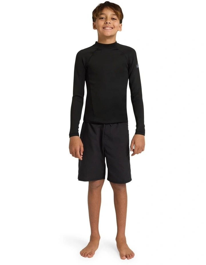 Everyday Heat Long Sleeve Rash Vest (8-16 Years) in Black image 5