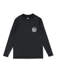 Long Sleeve Surf Shirt in Black