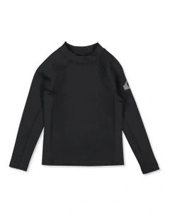 Heat Boy Long Sleeve Rash Vest in Black