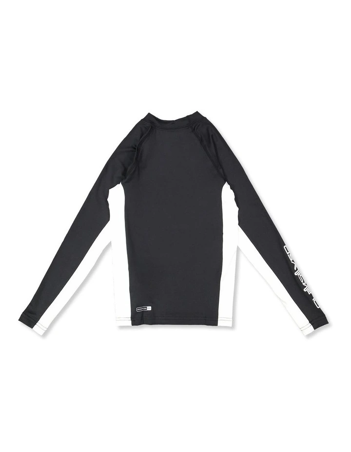 Boys 8-16 Everyday Long Sleeve UPF 50 Rash Vest Black image 2