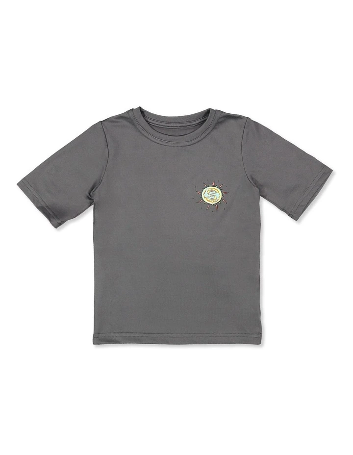 Boys 2-7 Everyday Short Sleeve UPF 50 Surf T-Shirt Black image 1