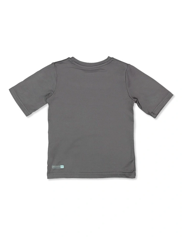 Boys 2-7 Everyday Short Sleeve UPF 50 Surf T-Shirt Black image 2