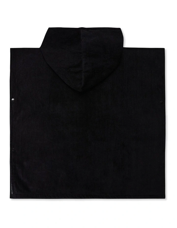 Hooded Towel in Black image 2