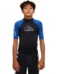 On Tour Short Sleeve Rash Vest in Monaco in Blue