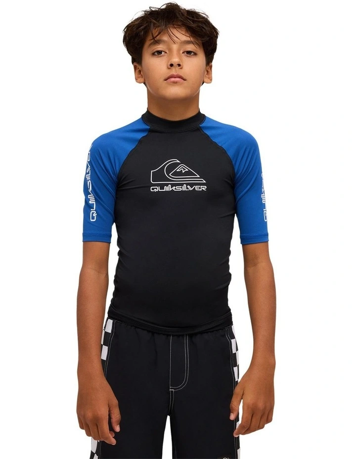 On Tour Short Sleeve Rash Vest in Monaco in Blue image 1