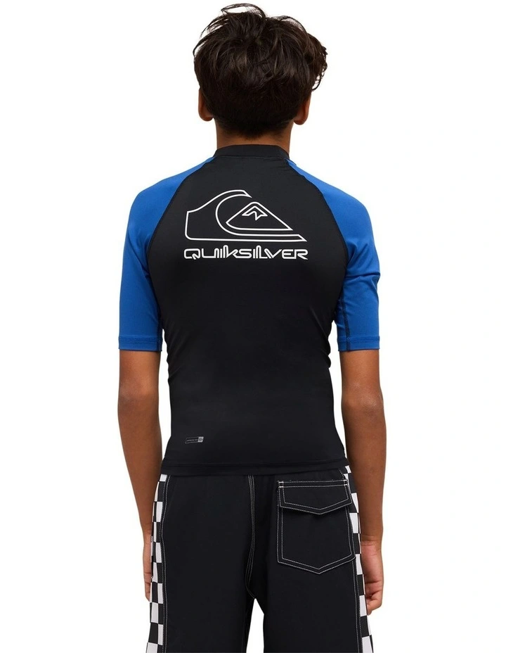 On Tour Short Sleeve Rash Vest in Monaco in Blue image 2