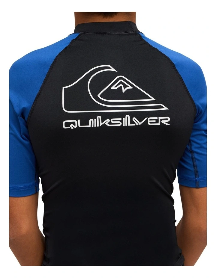 On Tour Short Sleeve Rash Vest in Monaco in Blue image 4