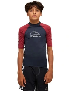 On Tour Short Sleeve Rash Vest in Burnt Russet